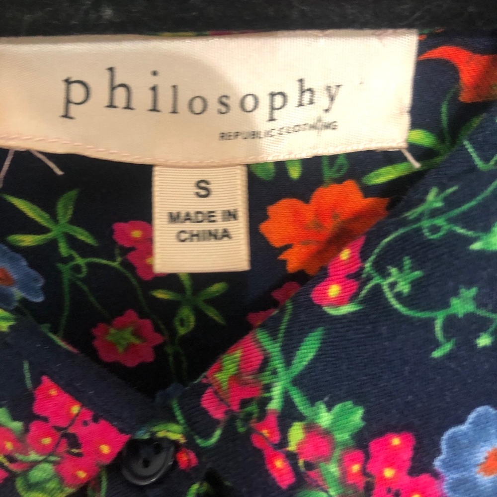 Philosophy Floral Button Down - image 2